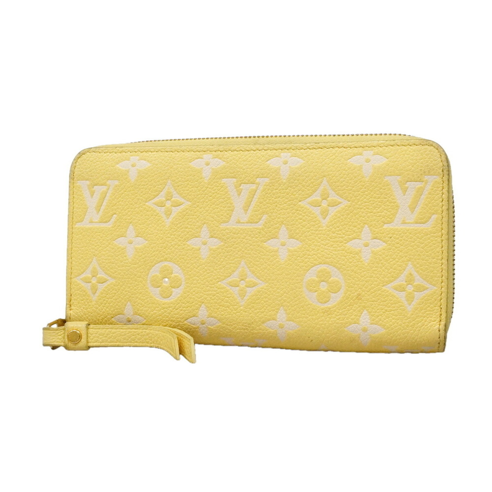 Louis Vuitton Monogram Empreinte Bicolor Zippy Wallet M81427 Yellow Women's Long